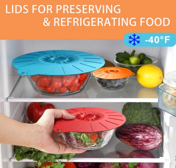 Silicone lids can preserve food